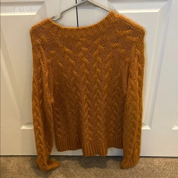 Lucky Brand Cable Knit Sweater in Warm Amber - Picture 2 of 4